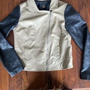 Stylish Beige and Black Women's Jacket